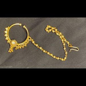 Beautiful nose ring peal with stones pak ind